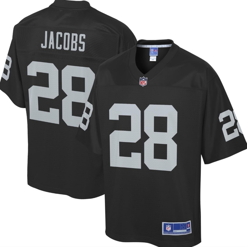 NFL PRO LINE Men's Josh Jacobs Black Las Vegas Raiders Team Jersey size small